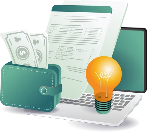 Financial tax and finance idea  Illustration