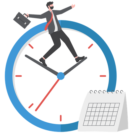Financial time management  Illustration