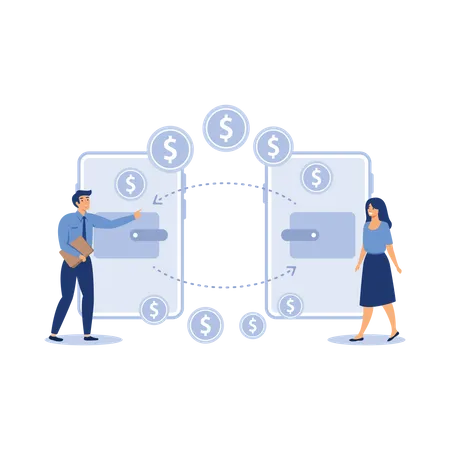 Financial transactions non-cash payment  Illustration