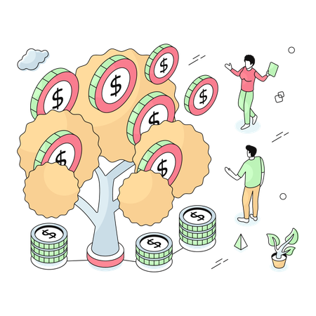 Financial tree  Illustration