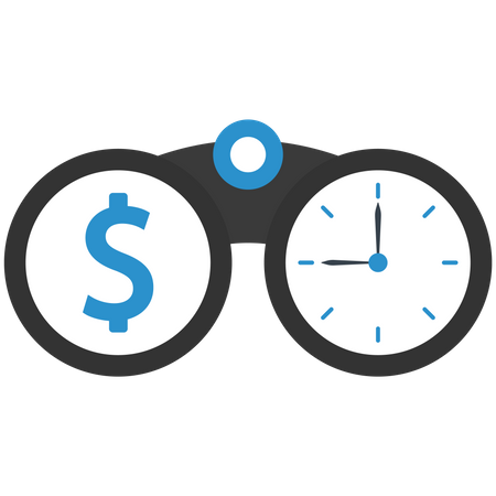 Financial vision and financial time Illustration