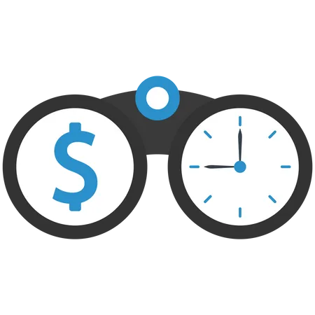 Financial vision and financial time Illustration