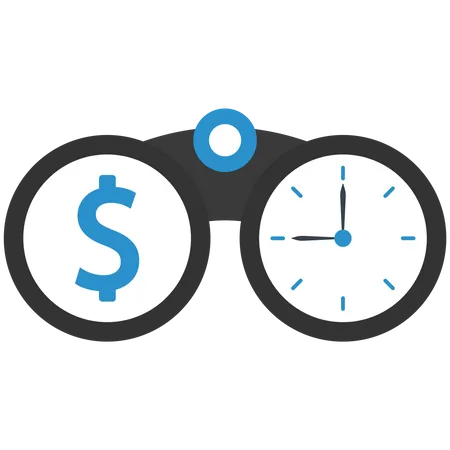 Financial vision and financial time  Illustration