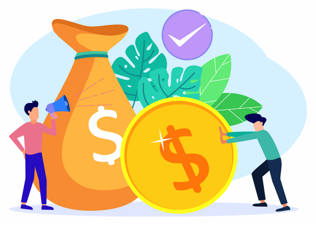 Financiamento de marketing  Ilustração