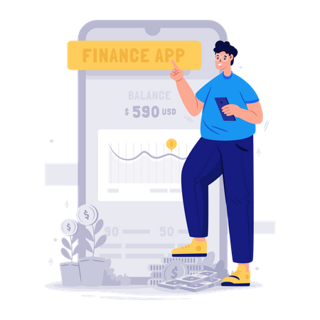 Finanz-App  Illustration