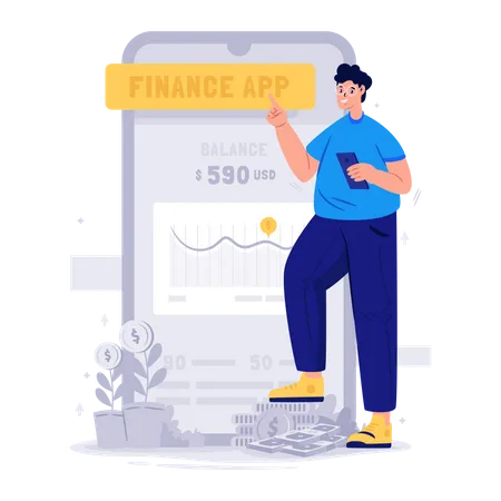 Finanz-App  Illustration