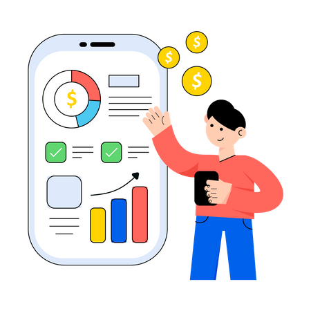 Finanz-App  Illustration