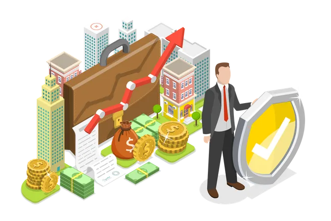 Finanzversicherung  Illustration