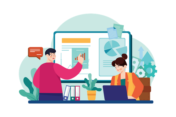 Finanzanalyst  Illustration