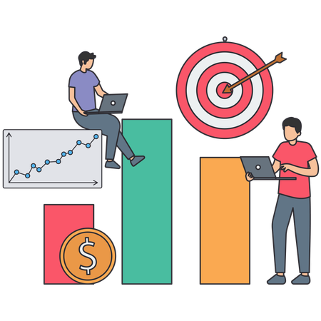 Gráfico de finanzas  Ilustración