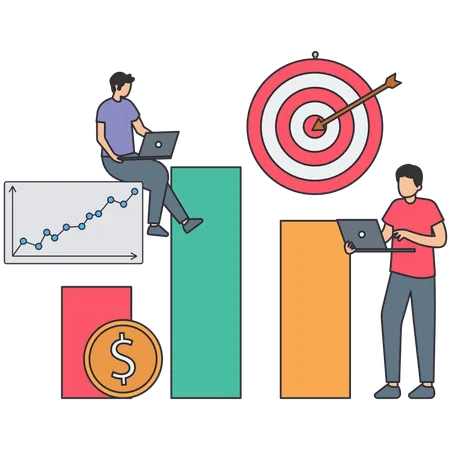 Gráfico de finanzas  Ilustración