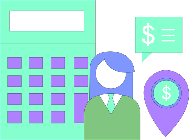 Finanzberater gibt Ratschläge zum Thema Geld  Illustration