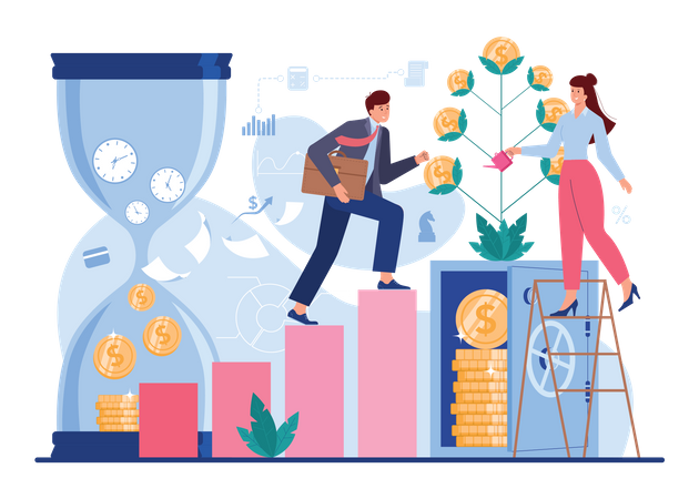 Finanzberater oder Finanzier  Illustration