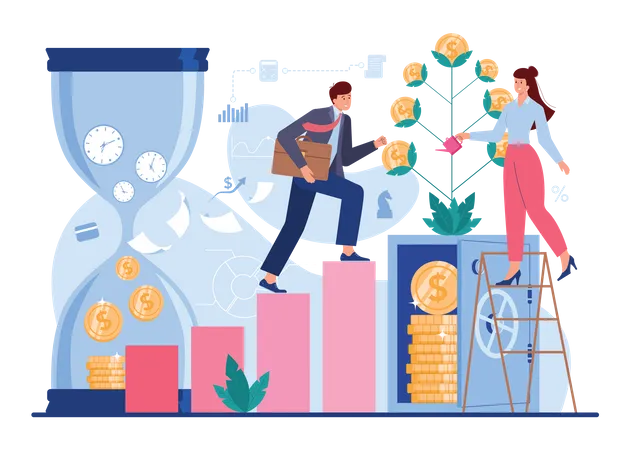 Finanzberater oder Finanzier  Illustration