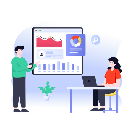 Finanzberatung für Unternehmen  Illustration