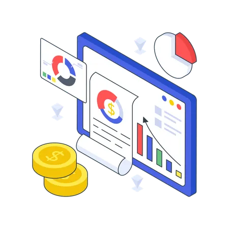 Finanzbericht  Illustration