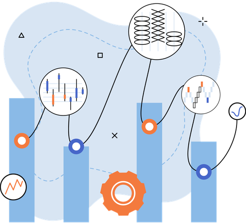 Durch die Analyse von Finanzdaten können Unternehmen Trends erkennen und strategische Entscheidungen treffen  Illustration