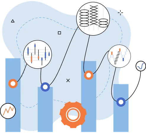 Durch die Analyse von Finanzdaten können Unternehmen Trends erkennen und strategische Entscheidungen treffen  Illustration