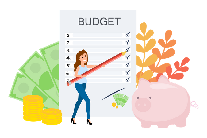 Finanzen budgetplanung  Illustration