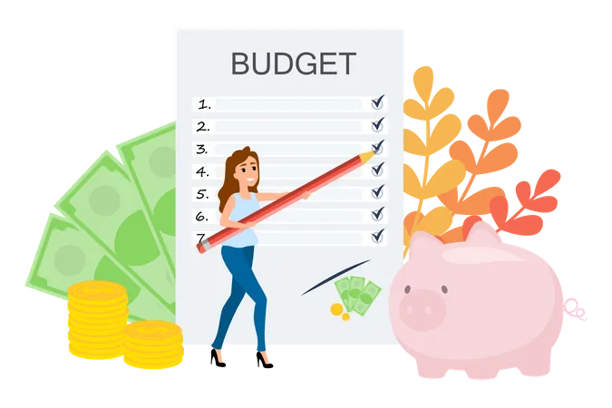 Finanzen budgetplanung  Illustration