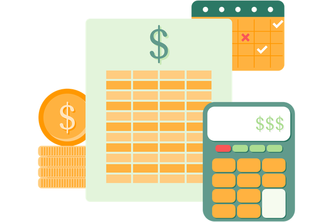 Vorbereitung des Finanzbudgets  Illustration