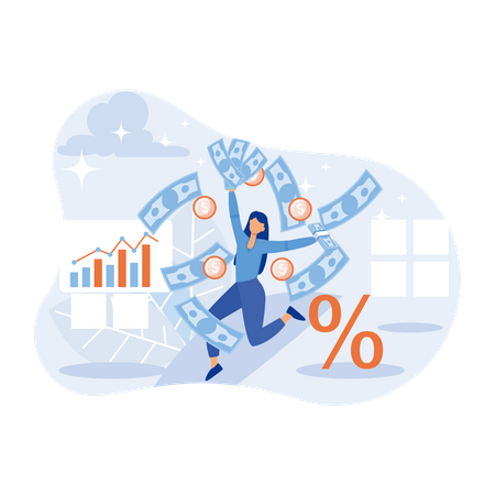 Finanzielle Freiheit  Illustration