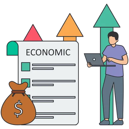 Finanzielle Freiheit und Erfolg  Illustration