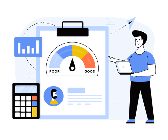 Finanzielle Kreditwürdigkeit  Illustration