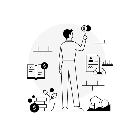 Finanzielle Kreditwürdigkeit  Illustration