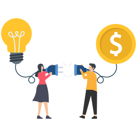 Finanzielle Unterstützung für Startups  Illustration