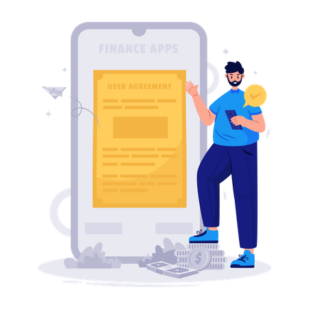 Finanzielle Vereinbarung  Illustration