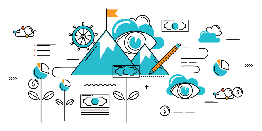 Finanzielle Vision  Illustration