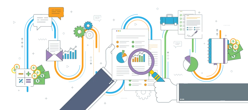 Finanzberechnungsbericht  Illustration