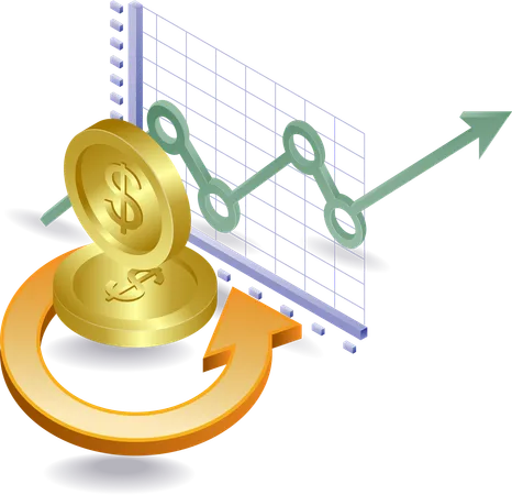 Finanzieller Geschäftswachstumszyklus  Illustration