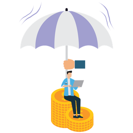 Finanzieller Schutz und Risikomanagement  Illustration