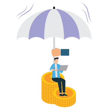 Finanzieller Schutz und Risikomanagement  Illustration