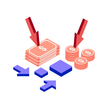 Finanzieller Verlust  Illustration