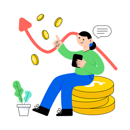 Finanzielles Wachstum  Illustration