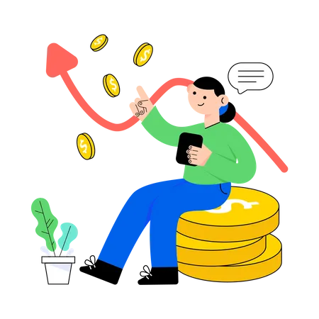 Finanzielles Wachstum  Illustration