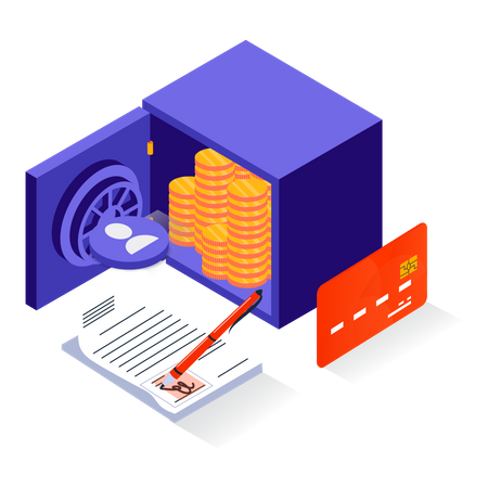 Finanzierung sichern  Illustration