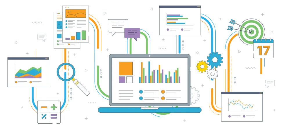 Finanzinvestitionsbericht  Illustration