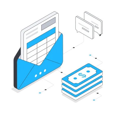 Finanzmail versenden  Illustration