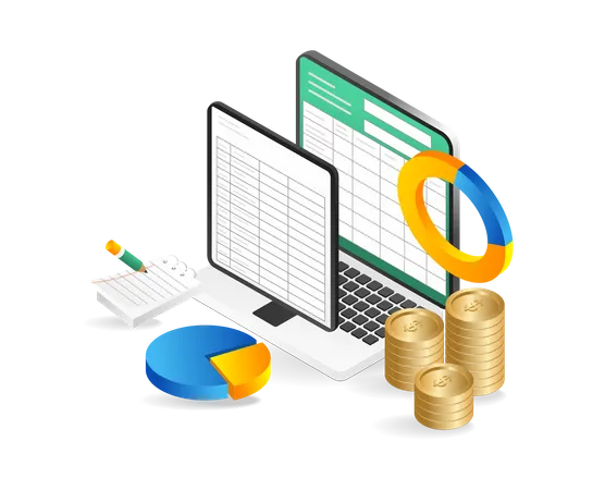 Finanzmanagement Excel-App Finanzmanagement  Illustration