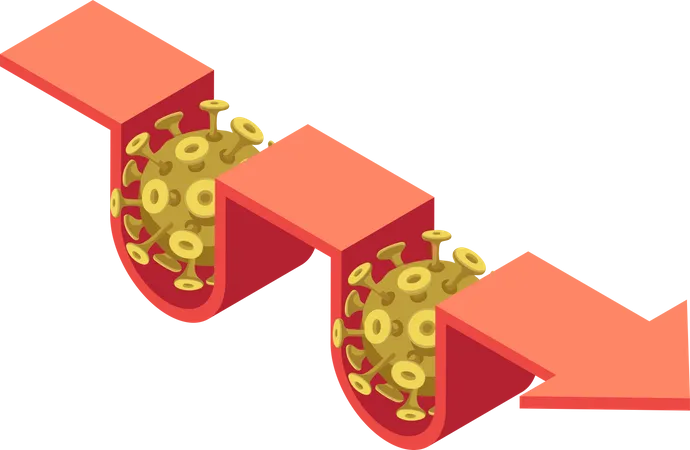 Finanzmarktcrash wegen Coronavirus-Pandemie  Illustration