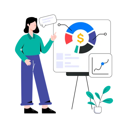 Finanzpräsentation  Illustration