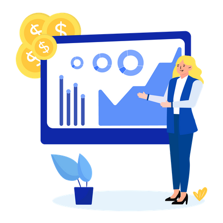 Finanzpräsentation  Illustration