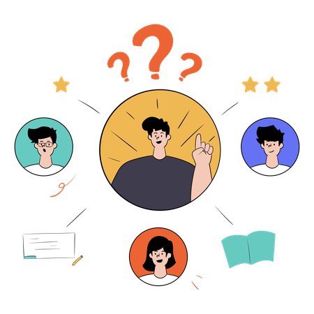 Find Best Teacher  Illustration