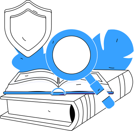 Find book innovation with security  Illustration