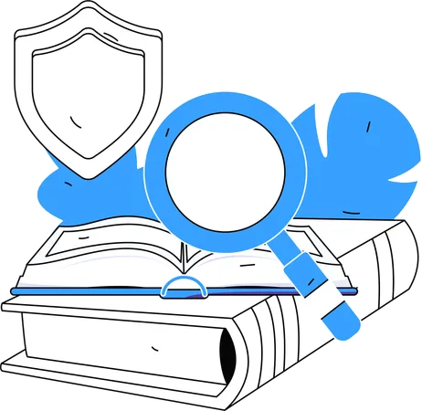 Find book innovation with security  Illustration