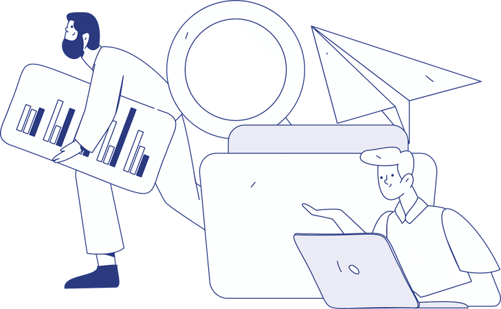 Find business talk  Illustration